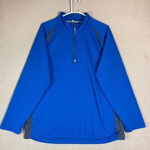 ALO Coolfit XXL Blue Pullover Half Zip Long Sleeve Athletic Training Top